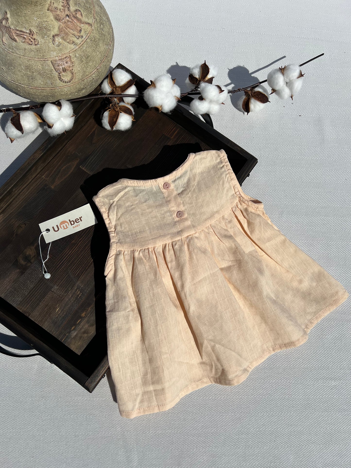 Back of Apricot Baby Dress