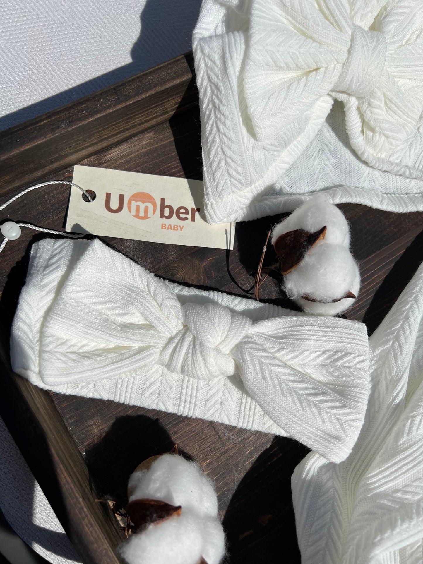 White Baby Bow Headband