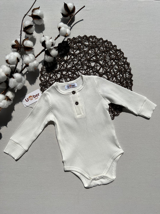 Remy Ribbed Long Sleeve Baby Romper