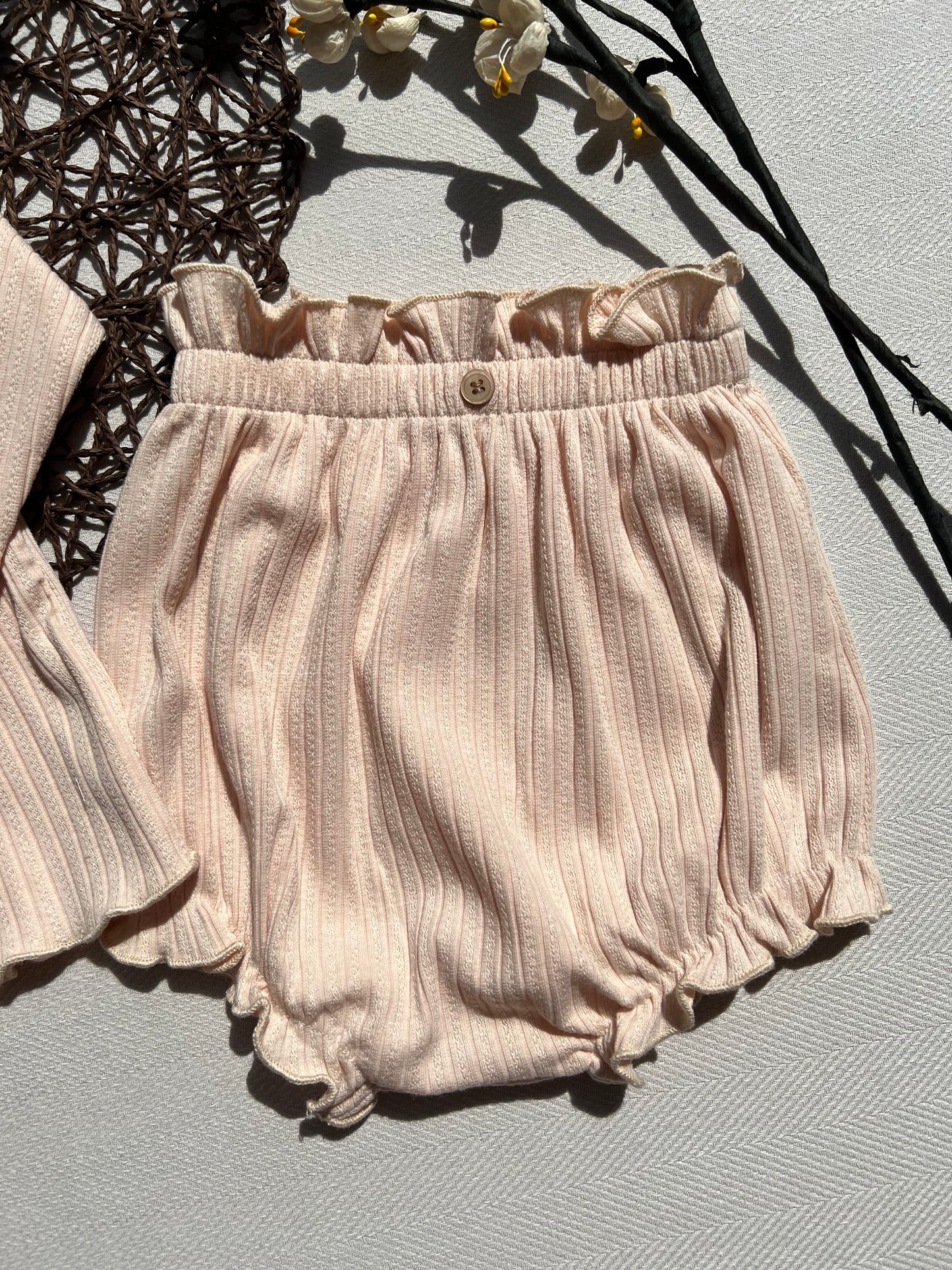 Olivia Ribbed Three Piece Baby Set