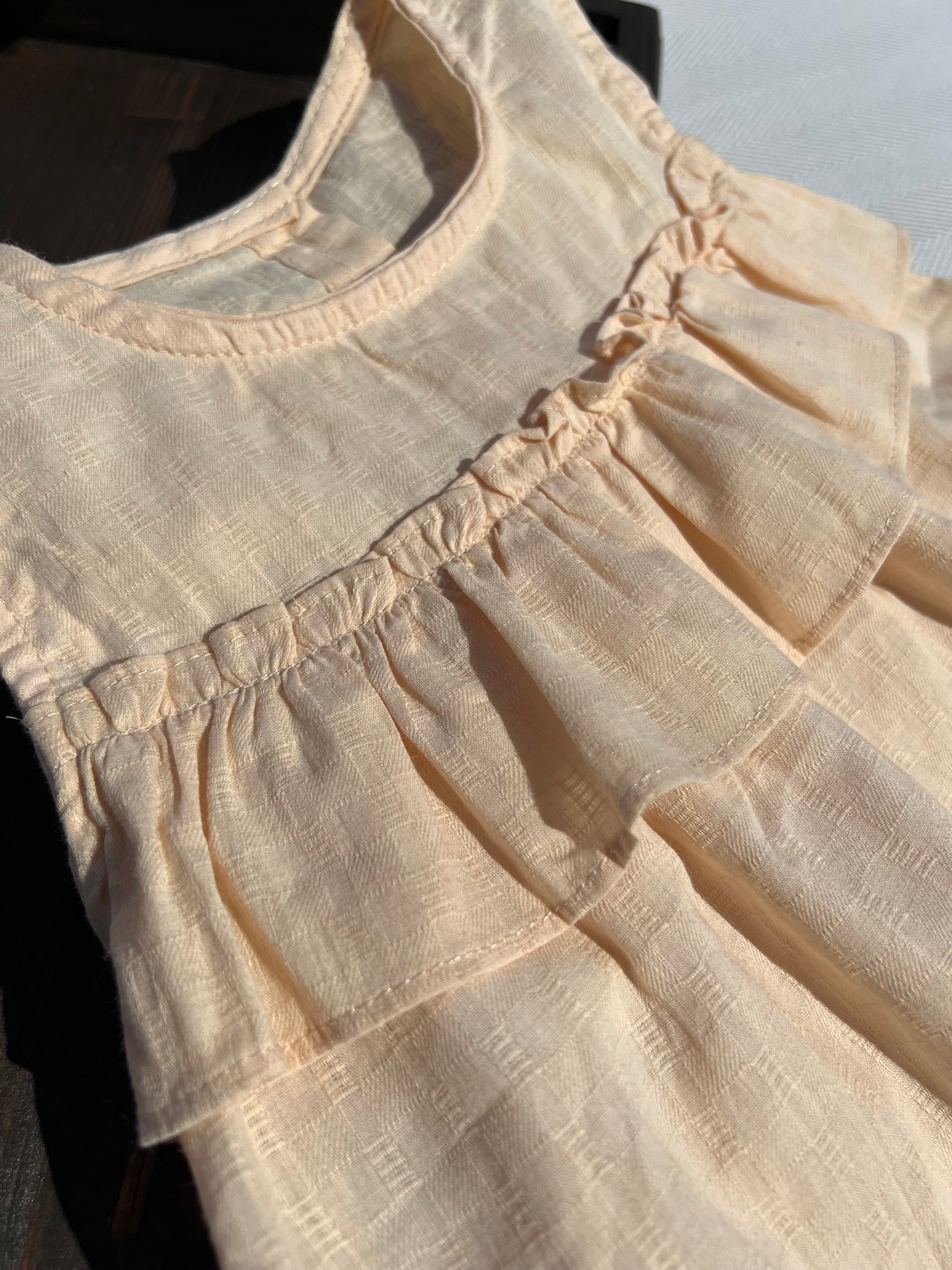 Apricot Baby Dress Ruffle Detail